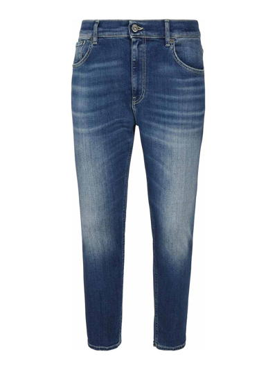 Dondup Alex Super Skinny Jeans In Stretch Denim In Blue