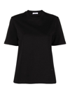 Ferragamo Cotton And Silk Blend T-shirt In Black