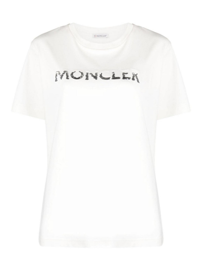 Moncler T-shirt In Beige