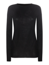 Rick Owens Ribbed-knit Long-sleeved T-shirt In Black