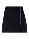 P.a.r.o.s.h A-line High Waist Side Zip Miniskirt In Blue