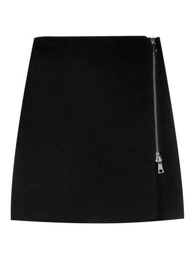 P.A.R.O.S.H ZIP-UP WOOL MINISKIRT