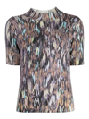 PAUL SMITH ABSTRACT-PATTERN KNITTED T-SHIRT