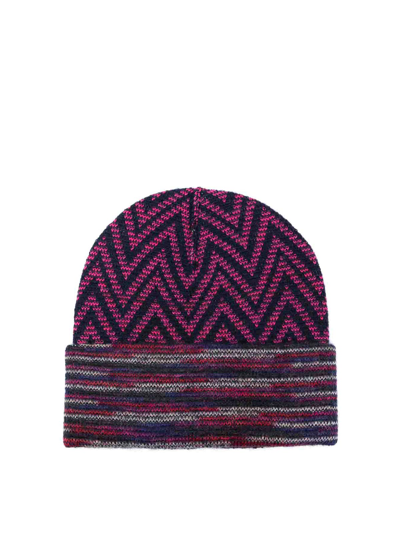 Missoni Wool Blend Hat In Multicolour