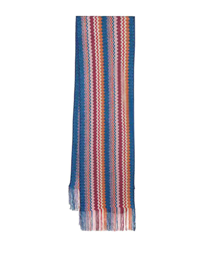 Missoni Zig-zag Motiv Scarf In Multicolour