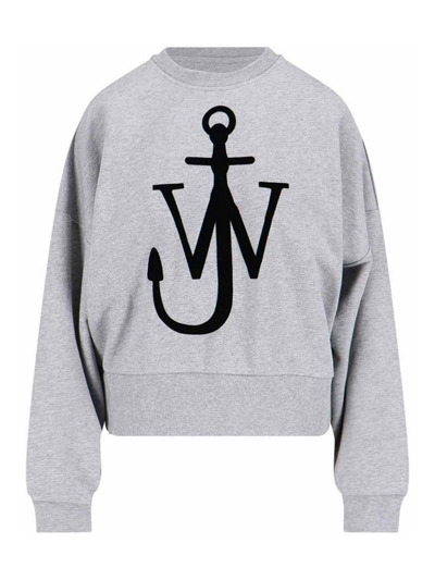 Jw Anderson Logo Sweatshirt In Grey