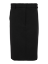Sportmax High-waisted Knee-length Pencil Skirt In Negro