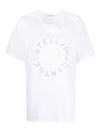 Stella Mccartney T-shirt Mit Strass-logo In White