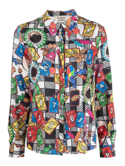 Alessandro Enriquez Graphic-print Long-sleeve Shirt In Multi