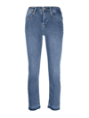 Frame Le High Straight Released In Dark Blue