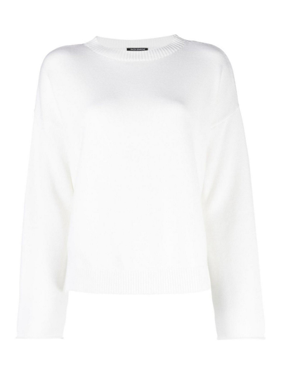 Piazza Sempione Fine-knit Wool Jumper In White