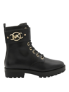 MICHAEL MICHAEL KORS BLACK LEATHER RORY LACE UP BOOTS