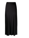 Anine Bing Black Silk Bar Mid-length Skirt In Negro