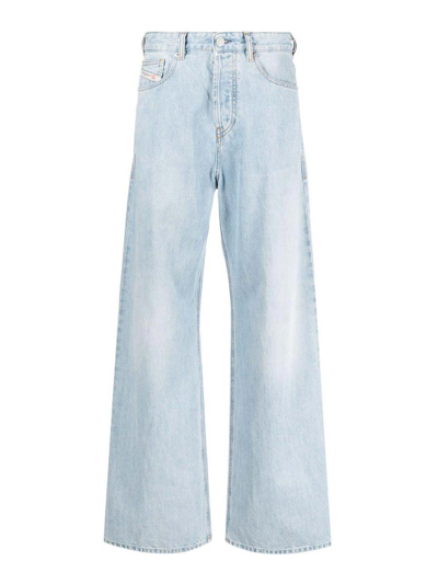 Diesel D-sire Wide-leg Jeans In Light Blue