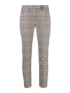 Dondup Prince Of Wales Check Cropped Trousers In Gris