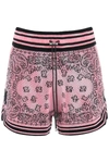 AMIRI KNITTED SHORTS WITH BANDANA MOTIF