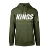 LEVELWEAR LEVELWEAR OLIVE LOS ANGELES KINGS DELTA PODIUM FLEECE PULLOVER HOODIE