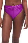 Good American Ruched Good High Waist Bottoms In Bright Orchid001
