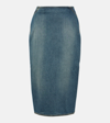 ALAÏA ALAÏA DENIM PENCIL SKIRT