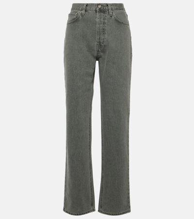 Totême High-rise Straight Jeans In Grey