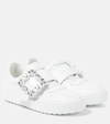 Roger Vivier Very Vivier Leather Low Top Sneakers In White