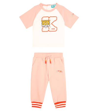 Kenzo Baby Set Aus T-shirt Und Jogginghose In Multicoloured