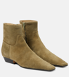 KHAITE MARFA SUEDE ANKLE BOOTS