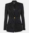 Versace Single-breasted Wool Blazer In Black
