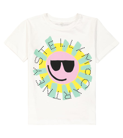 Stella Mccartney Kids' Printed Cotton Jersey T-shirt In White