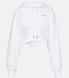 OFF-WHITE PRINTED CROPPED HOODIE