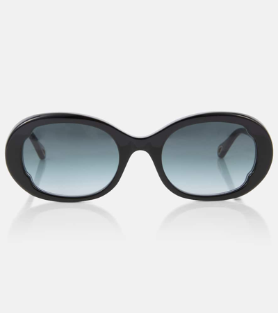 Chloé Lilli Round Sunglasses In Black