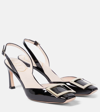 Roger Vivier Slingback-pumps Trompette 70 Aus Lackleder In Schwarz
