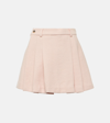 The Mannei Wjosa Wool, Silk, And Linen Miniskirt In Pink