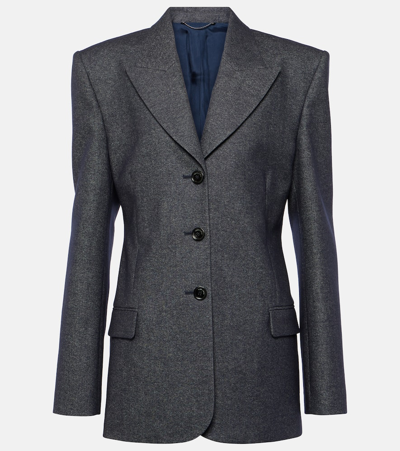 Magda Butrym Wool-blend Blazer In Blue