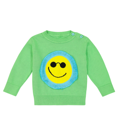 Stella Mccartney Baby Cotton Sweater In Green