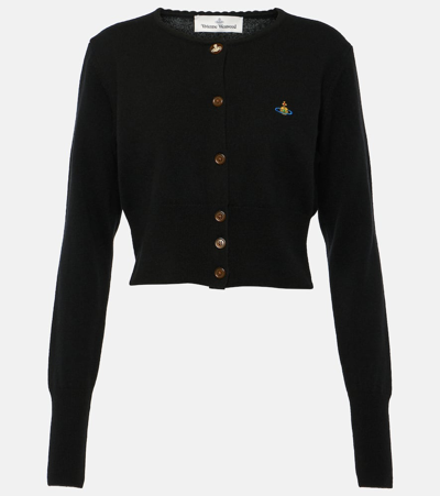 Vivienne Westwood Bea Cropped Cardigan In Black