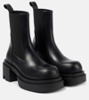 RICK OWENS BEATLE LEATHER ANKLE BOOTS