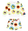 Stella Mccartney Printed Cotton Fleece Sweatshirt And Shorts Set In Multicoloured