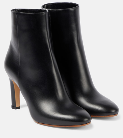 Gabriela Hearst Lila Leather Ankle Boots In Black