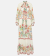 La Doublej Athena Printed Silk Chiffon Maxi Dress In Multicoloured
