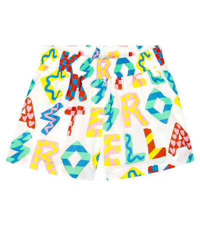 Stella Mccartney Kids' Printed Cotton Shorts In Multicoloured