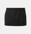 Vivienne Westwood Low-rise Wool Miniskirt In Black