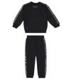 Balmain Cotton Fleece Sweatshirt And Sweatpants Set In Black