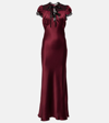 RODARTE SILK SATIN MAXI DRESS