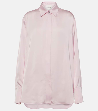 Jil Sander Powder Satin Shirt In Pink