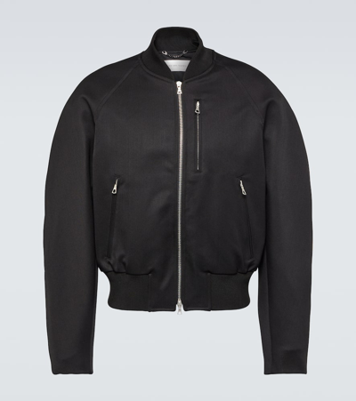 Dries Van Noten Black Zip Bomber Jacket In 900 Black