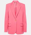 Stella Mccartney Single-breasted Wool Blazer In Pink