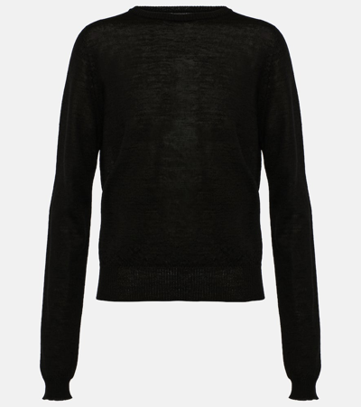 Rick Owens Maglia Wool Sweater In Black