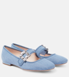 ROGER VIVIER TRÈS VIVIER STRASS BUCKLE BABIES BALLET FLATS