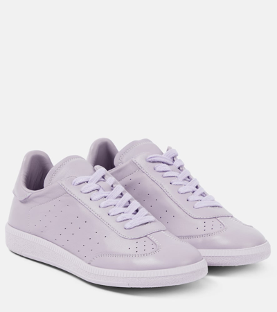 Isabel Marant Kaycee Leather Trainers In Purple